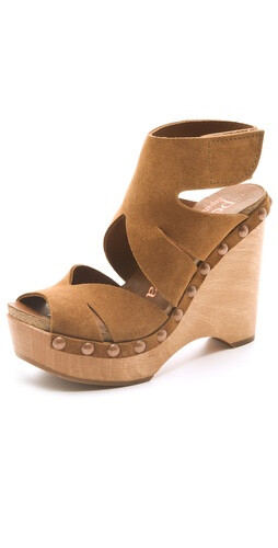 Pedro Garcia Agatha Suede Wedge Sandals