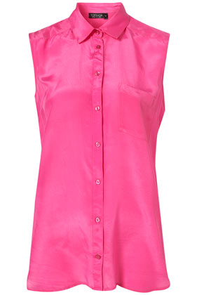 Sleeveless Silk Shirt