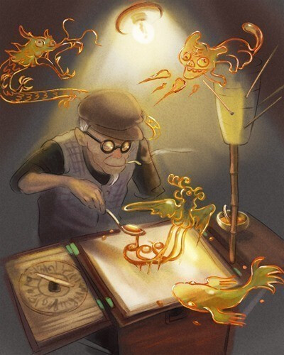 画糖人儿的老爷爷 ，儿时的回忆，温暖又甜蜜