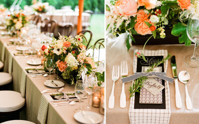 9-backyard-wedding-green-white-peach-centerpiece