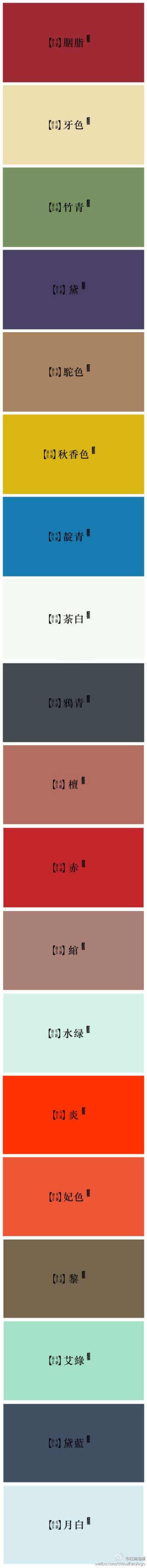 古人是怎么称呼颜色