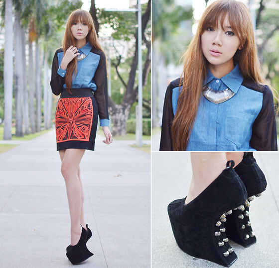 Vishoes Shoes, Trendphile Top, Girls Are Weird Necklace