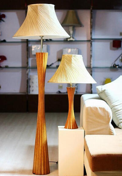 欧美式现代简约时尚仿木艺落地灯客厅卧室灯饰灯具,质量很好