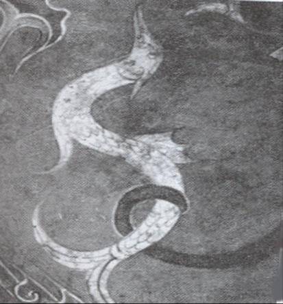 【异兽】鱼妇  《大荒西经》载：有鱼偏枯，名曰鱼妇。颛顼死即复苏。风道北来，天及大水泉，蛇乃化为鱼，是为鱼妇。颛顼死即复苏。