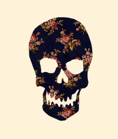 花与骷髅