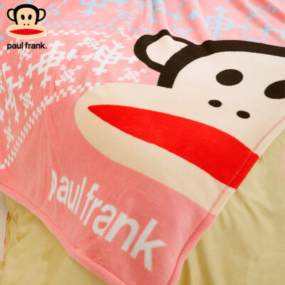 大嘴猴 paul frank 正品 珊瑚绒 毛毯 毯子