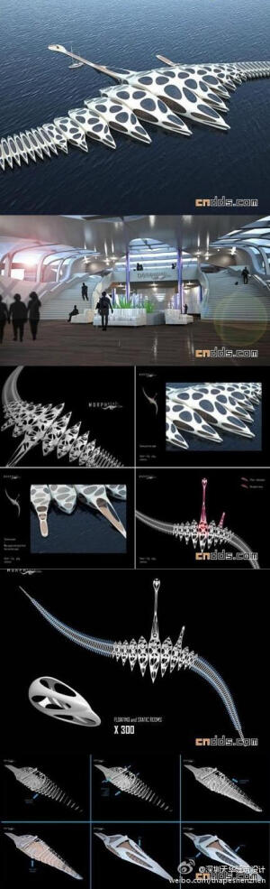 MORP Hotel也许是为纯粹想放松或者与海亲密接触的人准备的，它是一个漂浮在海上的概念大型酒店，不同于油轮，没有着一定的速度，没有具体的目的地和航线，它只是随意地在海上随着海风海浪漂浮，无止境地航行。它脊椎状的独特构架设计使它能适应海上的气候和海洋环境。