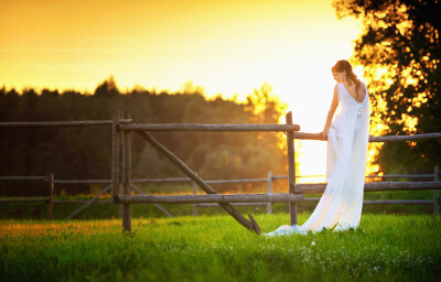 Sunset | bride, nature