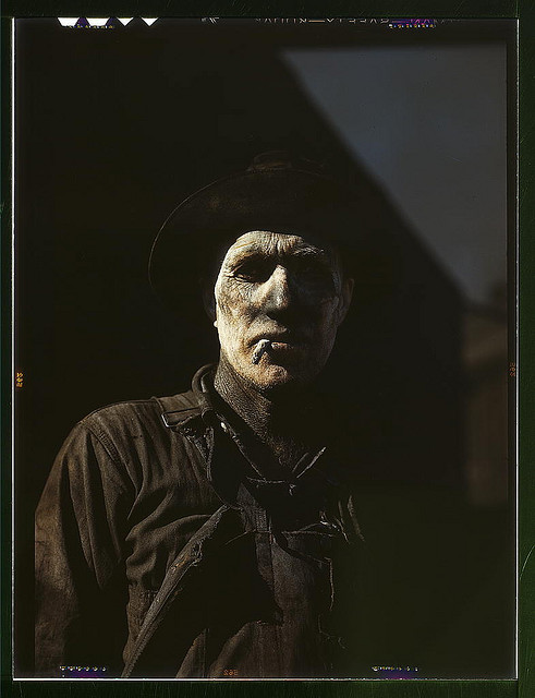 worker at carbon black plant, sunray, texas (loc)