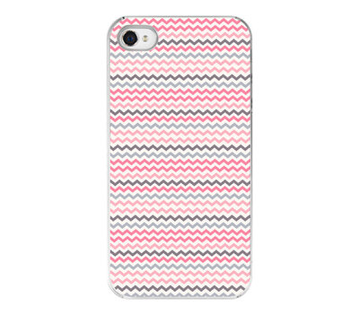 Chevron Iphone case for Iphone 4 and 4s - multicolor chevron - pattern Iphone cover - Hard case phone cover - pink cell phone accessory