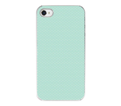 Pattern Iphone case - white polka dots - blue background - pattern hard Iphone cover - baby polka dots - Iphone 4 and 4s case