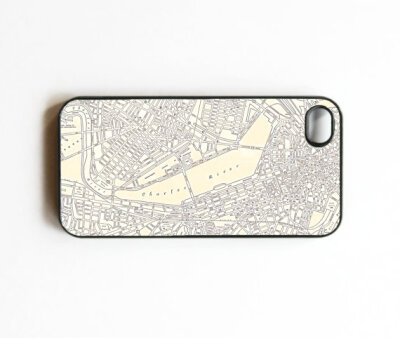 iPhone 4 Case Vintage Boston Map