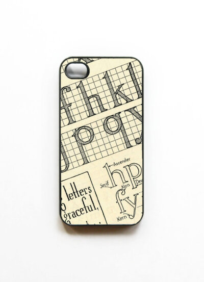 iphone 4 Case Typography Lovers