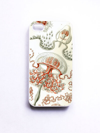 iPhone 4 Case - Vintage Seaside Jellyfish