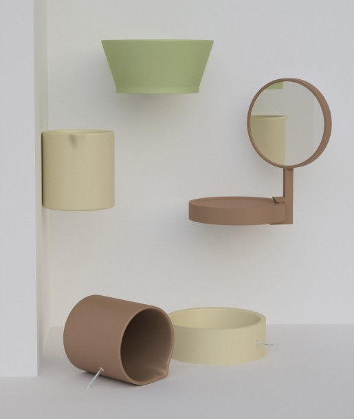 来自法国的家具公司moustache最新为DuPont Corian设计了一组名为“favoris collection”的家具。作为2012米兰设计周上“Corian colour evolution”展览的一部分，这些家具都有着共同的特征与主题——扁平的弧线型，柔和新鲜的颜色，看上去仿佛浮动的色块一般，为Corian的新色彩系列做出最佳的诠释。