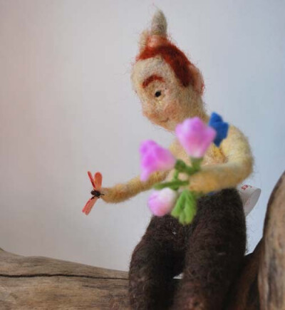 Needle Felted Young Robin Goodfellow