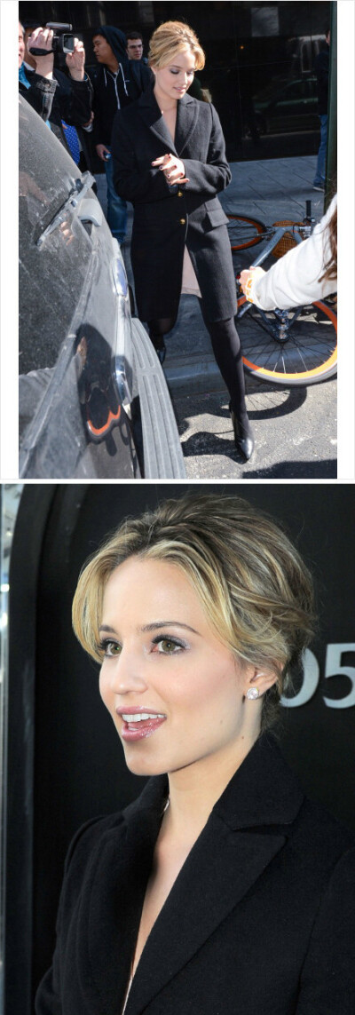 Dianna Agron 在 “good day new york” 节目秀外进场时