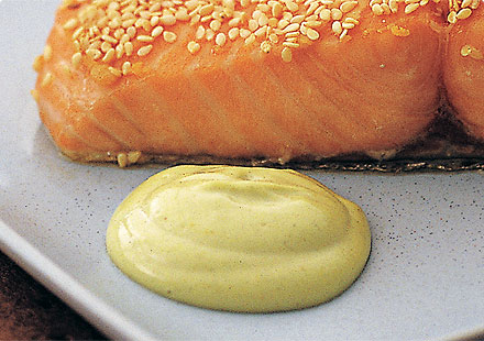 Wasabi served with salmon