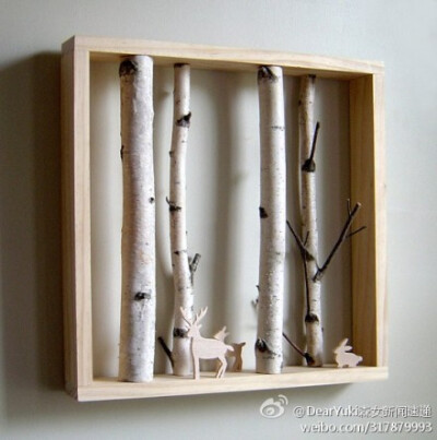 生机白桦林，简单易做的立体装饰画！
