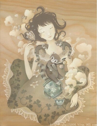 韩裔美国艺术家Amy Sol插画木板上的童话故事 - vincent - My Postmodern Life