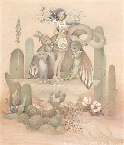 韩裔美国艺术家Amy Sol插画木板上的童话故事 - vincent - My Postmodern Life