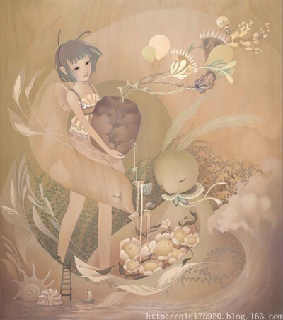 韩裔美国艺术家Amy Sol插画木板上的童话故事 - vincent - My Postmodern Life