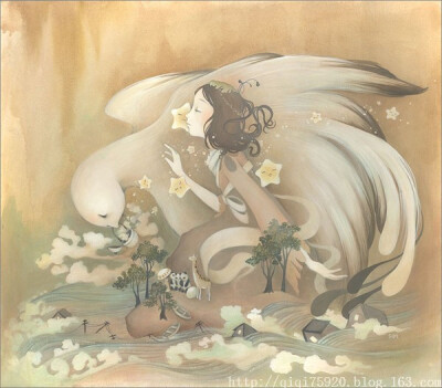 韩裔美国艺术家Amy Sol插画木板上的童话故事 - vincent - My Postmodern Life