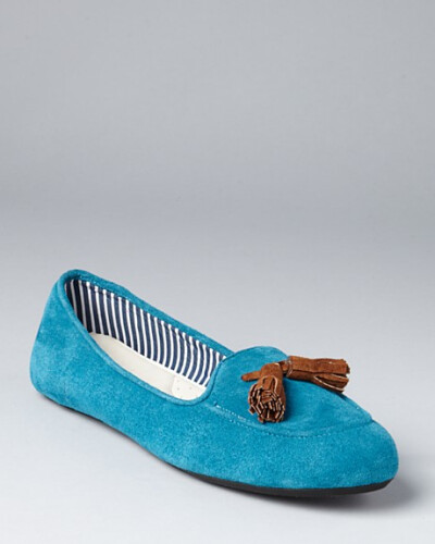 Charles Philip "Sylvie" Tassel Suede Loafers