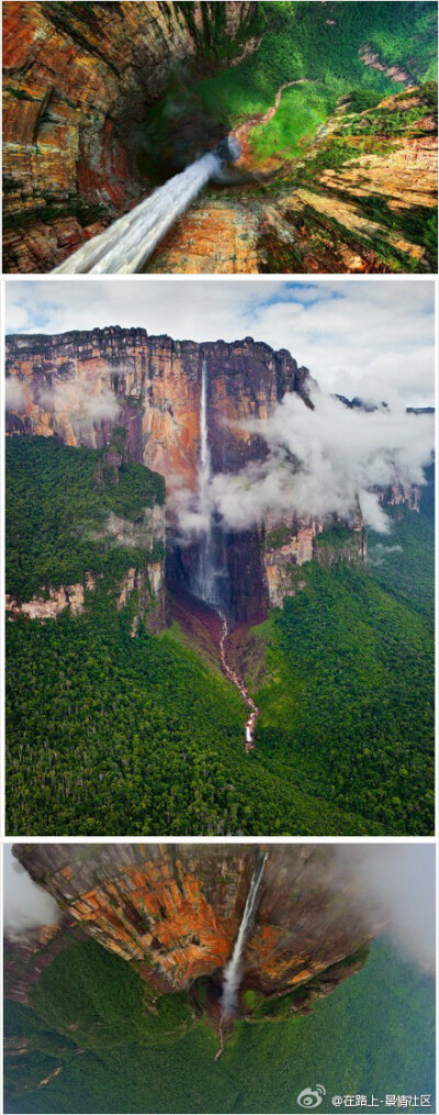 委内瑞拉境内的世界最高的瀑布“Angel Falls”。