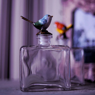 干花瓶密封合金小鸟玻璃瓶