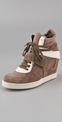 Ash Cool Suede Lace Up Wedge Sneakers