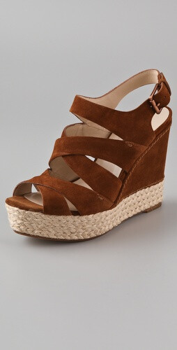 KORS Michael Kors Cynthia Suede Wedge Sandals