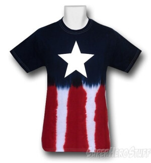 Images of Captain America Tie Dye Costume T-Shirt