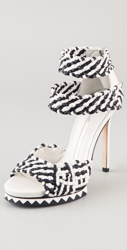 Camilla Skovgaard Woven Two Tone High Heel Sandals