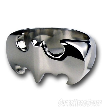 Images of Batman Chromed Die Cut Symbol Ring 嘿嘿 找到一个好玩的网站~ superhero stuff~