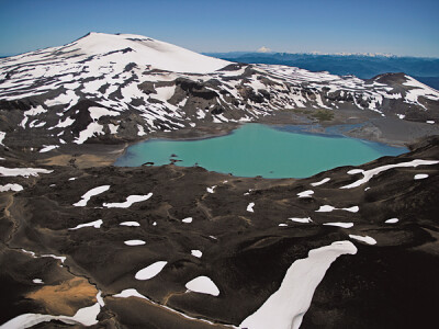 智利的湖泊和火山地区