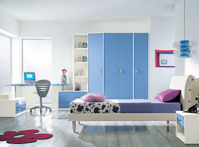 蓝色卧室室内设计欣赏