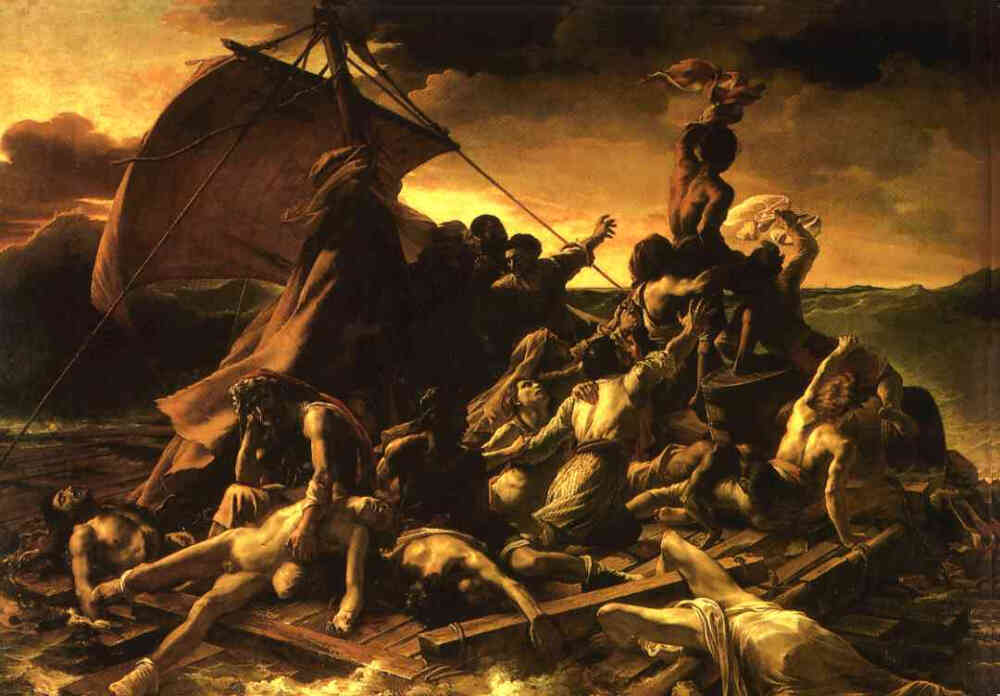 浪漫主义 法国 泰奥多尔·籍里柯(Theodore Gericault)《梅杜萨之筏》(The Raft of the Medusa) 1819年 巴黎卢浮宫。