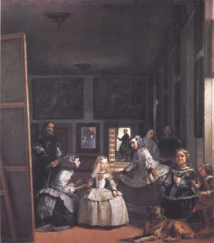 现实主义 西班牙 委拉斯贵兹 VELAZQUEZ 1599-1660 <宫娥> 1656年 马德里普拉多博物馆。