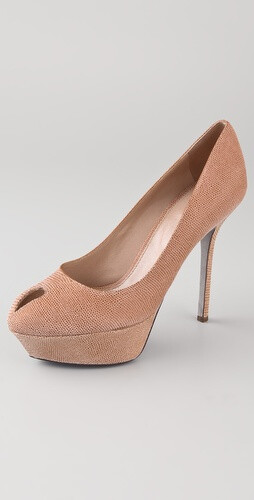 Sergio Rossi Pressed Peep Toe Pumps