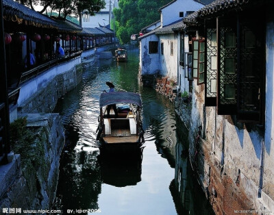 昆山美景图锦溪民居