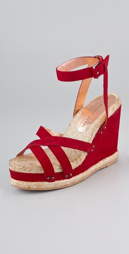 Marc by Marc Jacobs Crisscross Suede Wedge Sandals