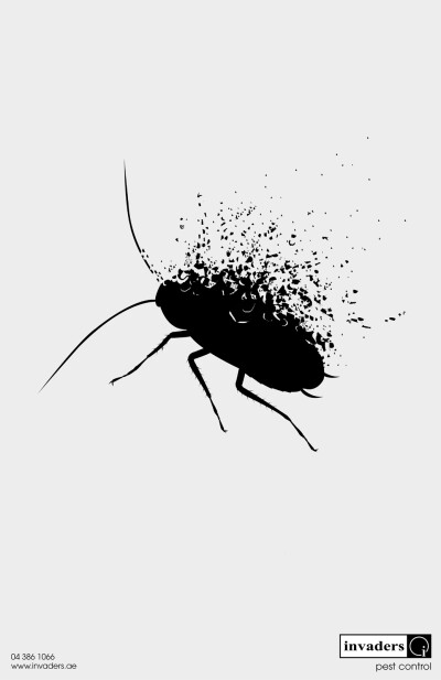 Invaders Pest Control-控制害虫平面广告