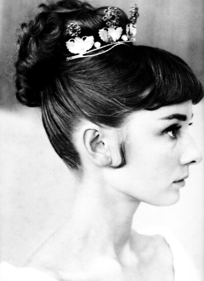 Audrey Hepburn hair test for War and Peace, 1955.