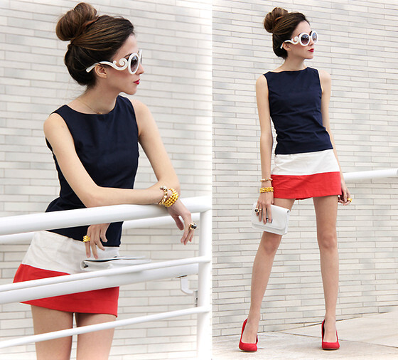 Slash Store Dress, Romwe Sunglasses