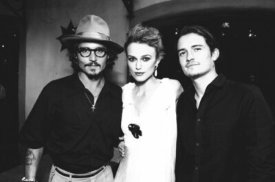 jonny deep&keira knightley&orlando bloom