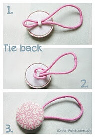 Cute button hair tie