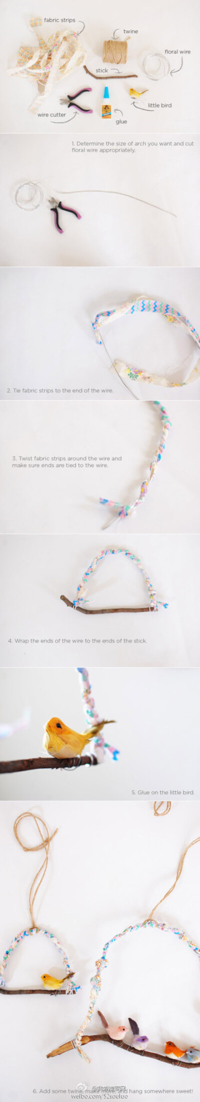 为它安个家，Diy sweet bird hanginghttp://www.52souluo.com/38291.html