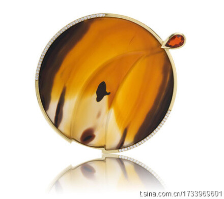 Susan Helmich Opal and Agate Pin