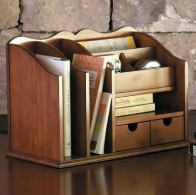 书房必备 松木超质感写字台置物架